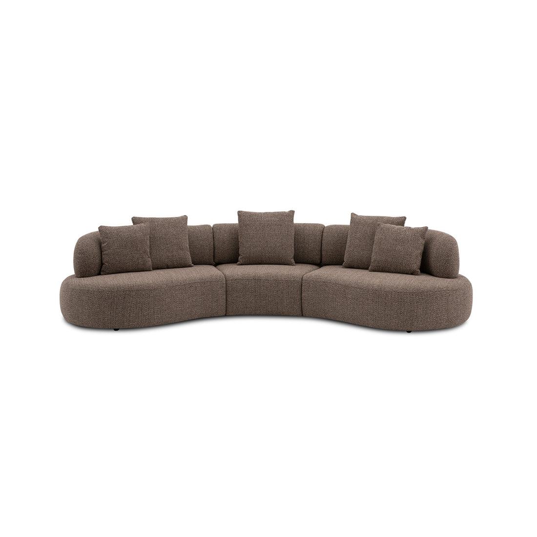 Curved sofa with 3 back-forth manual adjustable backrest