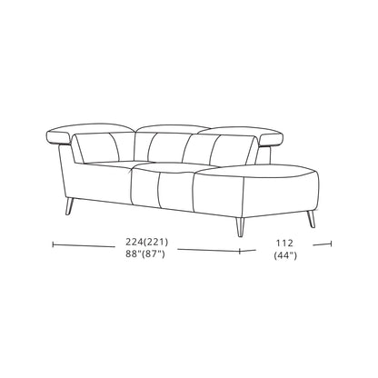 SECCIONAL CON CHAISE GRIS (3PL)