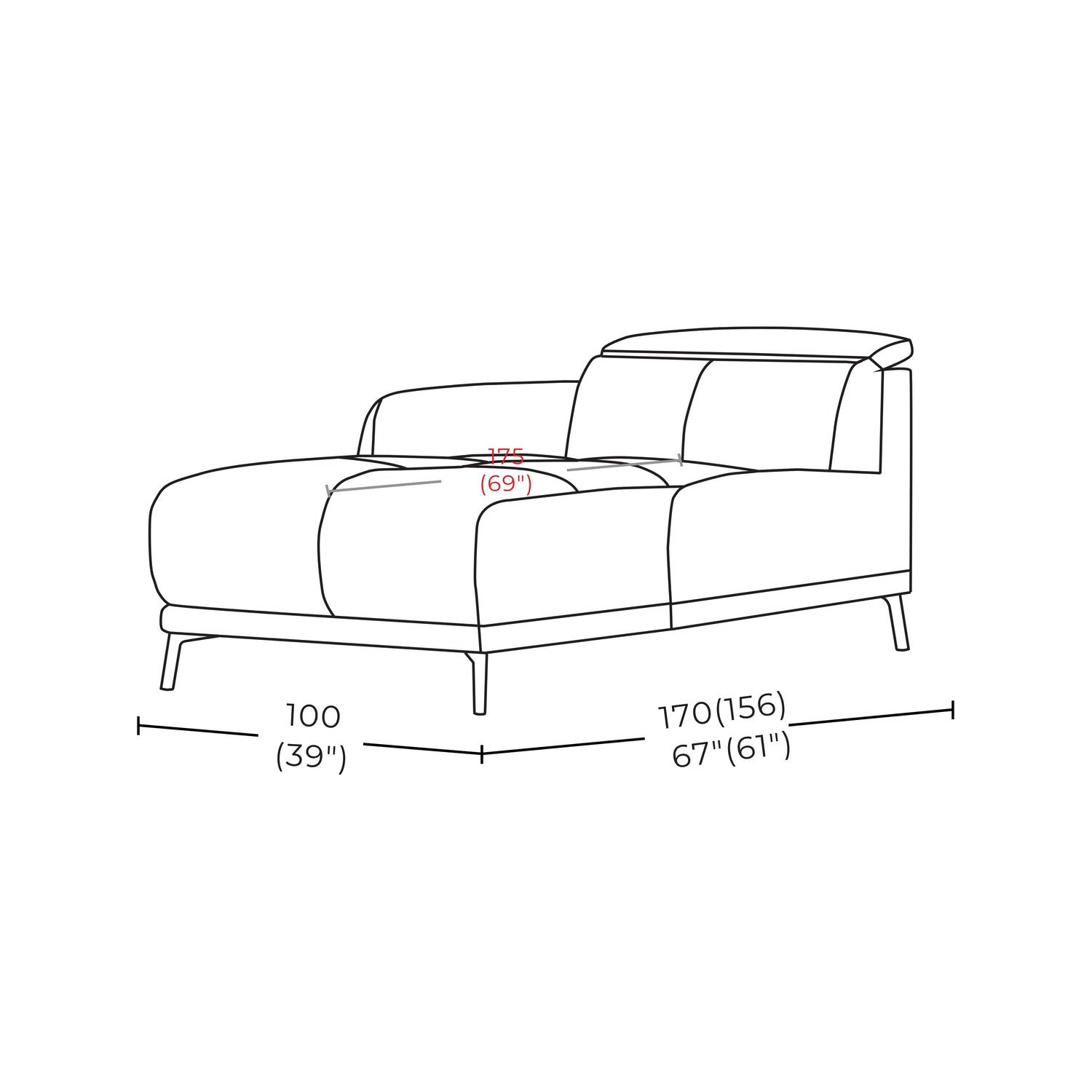 SECCIONAL CON CHAISE BLANCO (3PL)