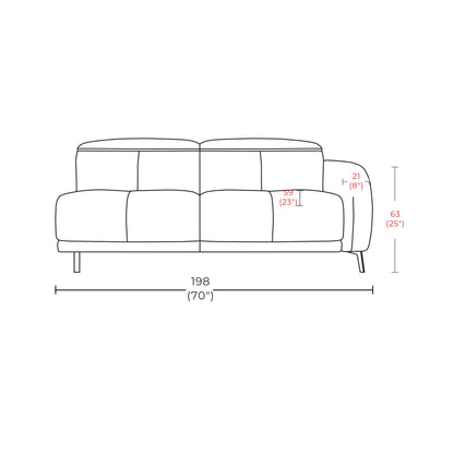 SECCIONAL CON CHAISE BLANCO (3PL)